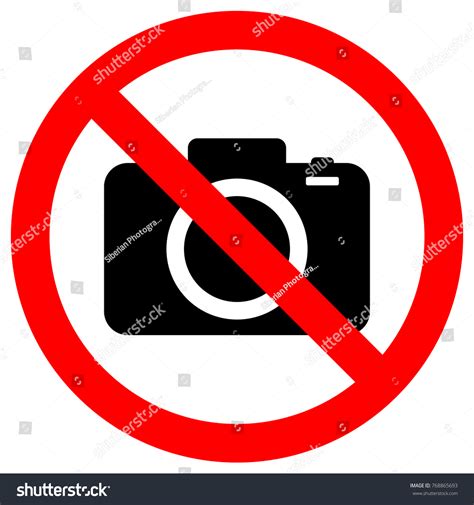 No Cameras Allowed Sign Flat Icon Stock Vector Royalty Free