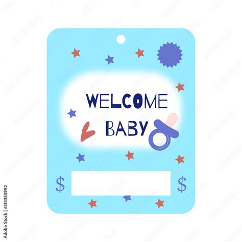 Welcome Baby T Card Baby Shower Greeting Invitation Cards Money