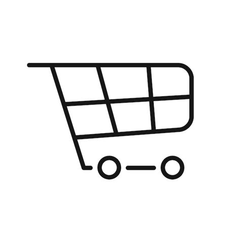 Premium Vector Shopping Cart Simple Outline