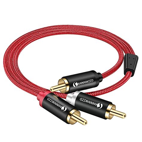 Annnwzzd Rca To 2rca Subwoofer Cable1 Rca Male To 2 Rca Male Audio