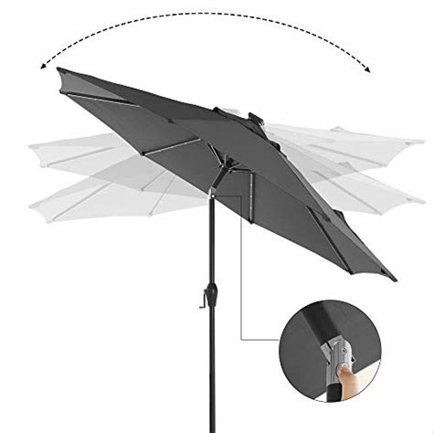 SONGMICS Parasol met LED verlichting op zonne energie tuinparasol Ø