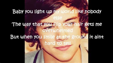 One Direction What Makes You Beautiful Lyrics Youtube