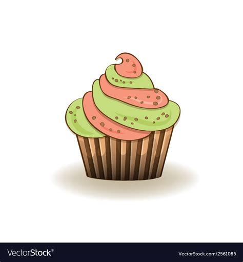 Birthday cupcake Royalty Free Vector Image - VectorStock