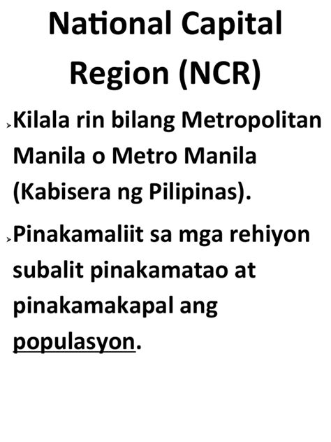 National Capital Region | PDF