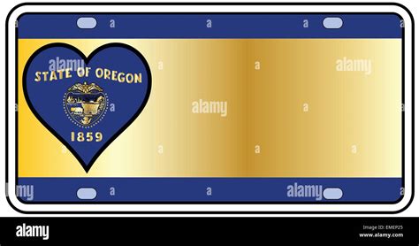 Oregon State License Plate Stock Vector Image Art Alamy