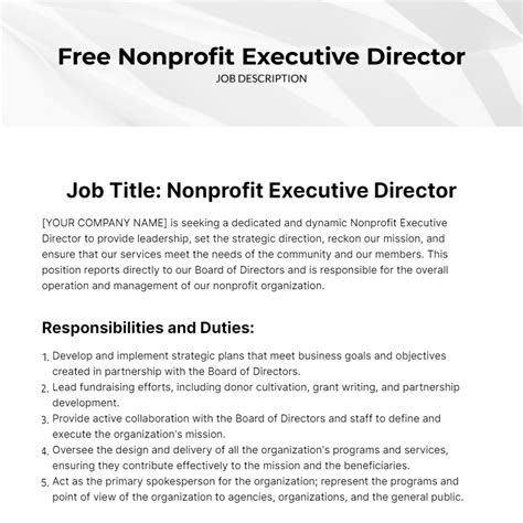 Page 6 Free Job Description Templates And Examples Edit Online And Download