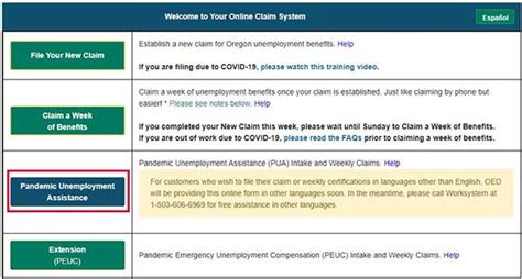 Filing a New Application for PUA in Oregon - The Unemployment