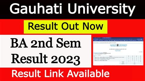 Finally Ba Nd Semester Result Gauhati University Ba Nd Sem