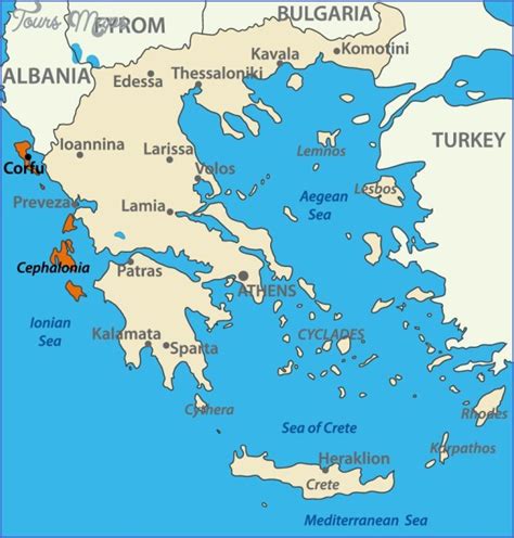 IONIAN ISLANDS - ToursMaps.com