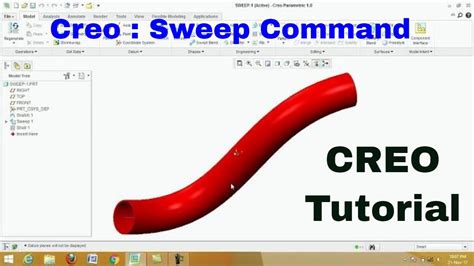 Creo Tutorial Sweep Feature Sweep Command YouTube