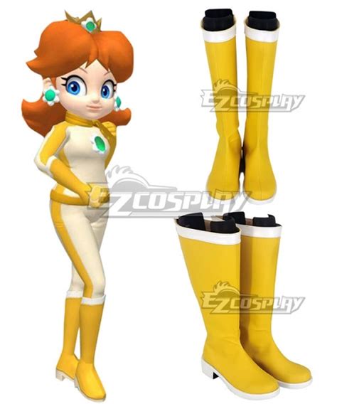 Mario Kart 8 Princess Daisy Bikesuit Golden Shoes Copslay Boots Ebay