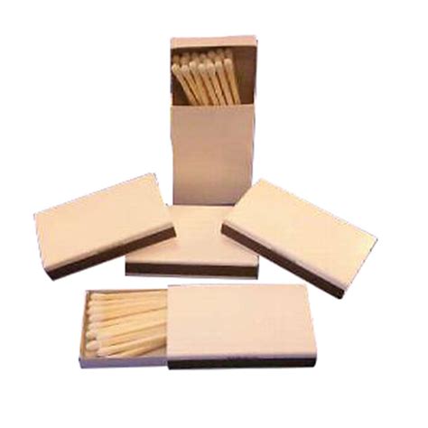 50 Plain White Cover Wooden Match Boxes Matches Ebay