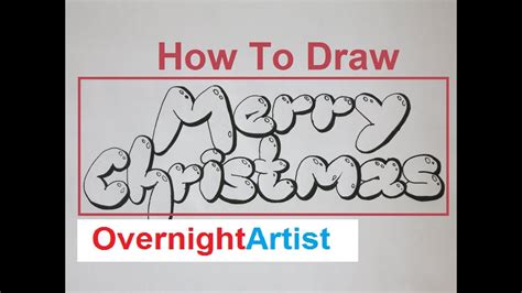 Bubble Letters Christmas Cards Ideas Grafitti Merry Christmas Youtube