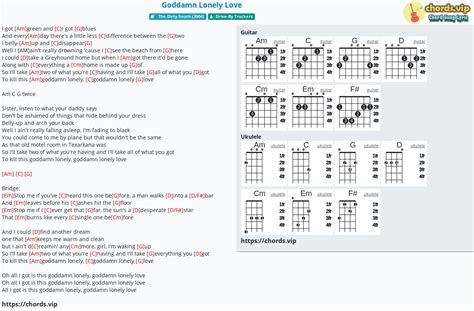 Hợp âm Goddamn Lonely Love Cảm âm Tab Guitar Ukulele Lời Bài Hát