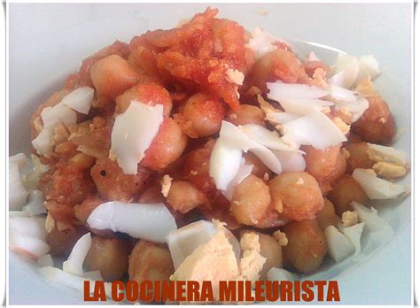 La Cocinera Mileurista Garbanzos Con Chorizo Y Huevo