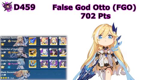 HI3 SEA Nirvana Exalted Abyss False God Otto FGO D459 702 Pts