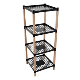 Kirpalani S N V Rack With Shelves Black Wood X X Cm