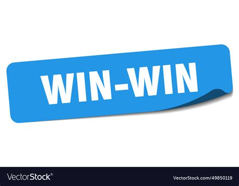 Win-win sticker label Royalty Free Vector Image