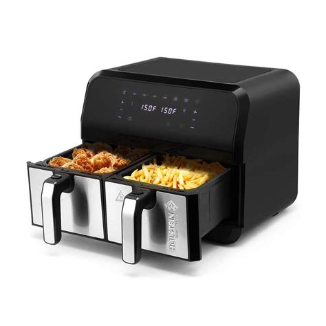 Holstein Housewares Qt Black Stainless Steel Dual Basket Air Fryer