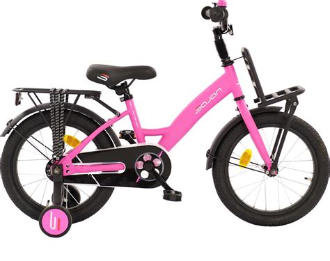 Sajan Kinderfiets 16 Inch Mat Roze Meisjesfiets Bol