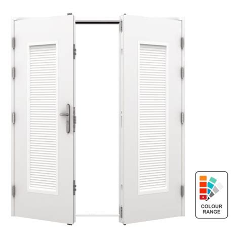 Louvred Steel Double Doors Security Latham S Steel Doors