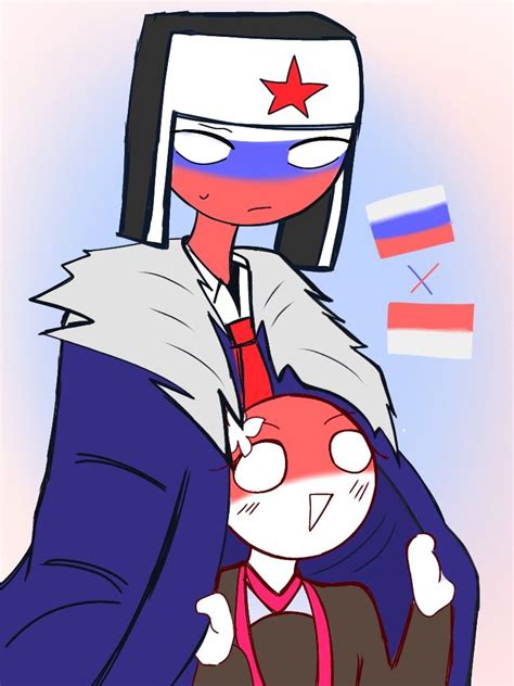 Countryhumans Indonesia X Russia Again 15092023 Gambar Karakter