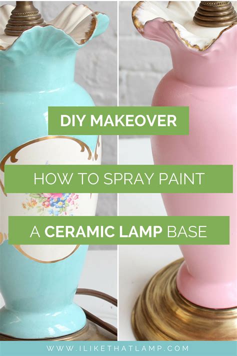 Easy Old Lamp Diy Makeover Transforming A Ceramic Lamp Base With Spray