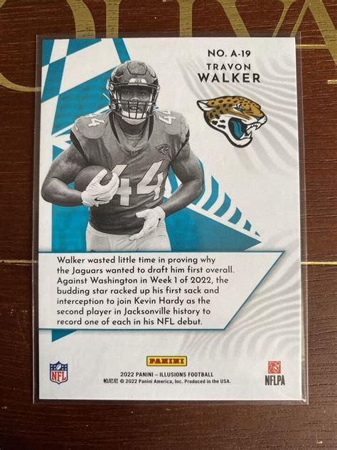 2022 Panini Illusions Travon Walker Amazing RC Rookie A 19 Jaguars NM