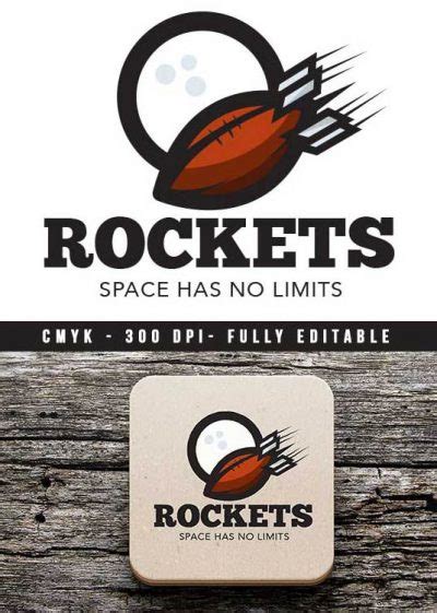 Logo Rockets Football Franchise Template N2n44 Graphic Design