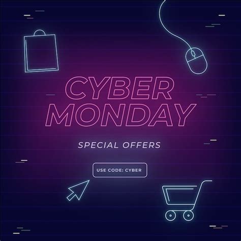 Premium Vector Flat Design Cyber Monday Banner