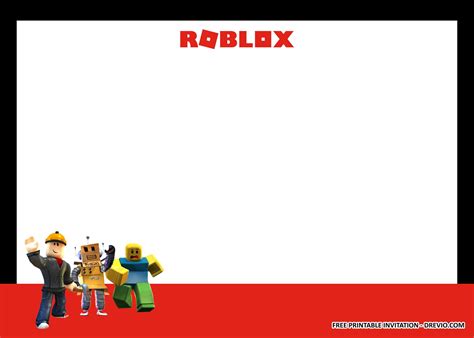 (FREE PRINTABLE) - ROBLOX Birthday Party Kits Templates | DREVIO