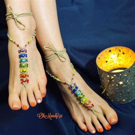 Ohmandy56 Check Out My Awesome Rainbow Barefoot Sandals The Rainbow