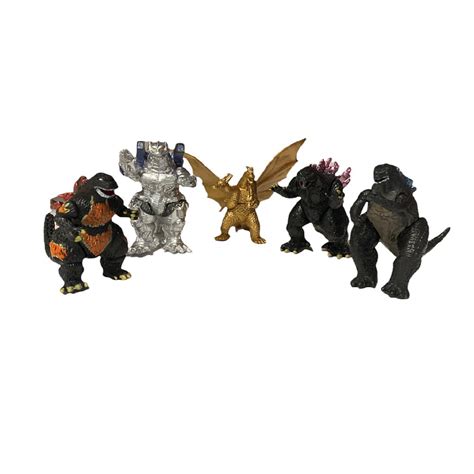 Godzilla King of the Monster Movie 5 Pcs Dragon Action Figure Set ...