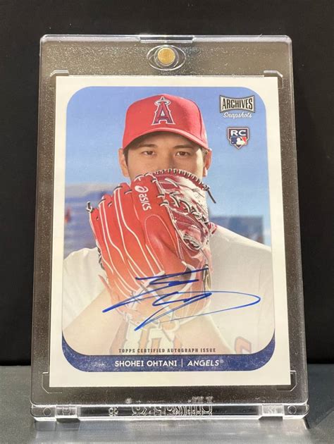 未使用に近い大谷翔平 2018 Topps Archives Snapshots Rookie Autoルーキー 直書き 直筆サイン