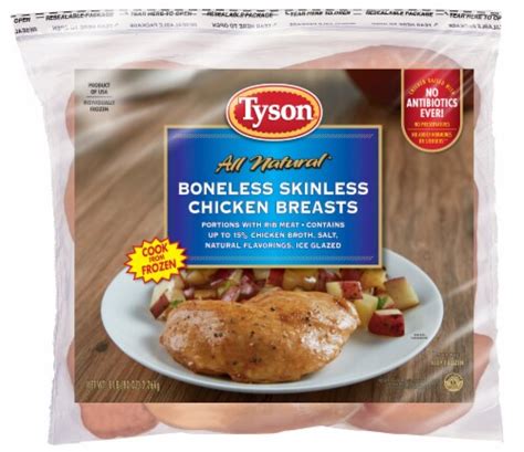 Tyson® All Natural Boneless Skinless Chicken Breasts 5 Lb Kroger