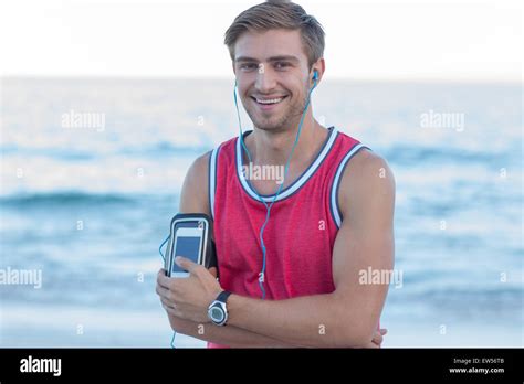 Handsome Runner Looking At Camera Stock Photo Alamy