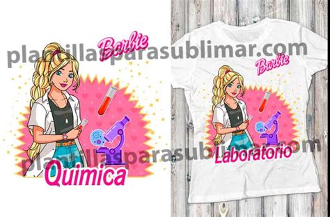 Barbie Quimica Profesiones Plantilla Plantillas Para Sublimar