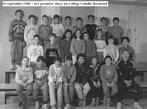 Photo de classe 6è 2 de 1986 Collège Camille Reymond Copains d avant