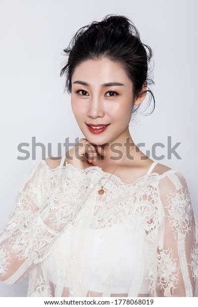 Sexy Mature Asian Lady Wearing White Stock Photo Shutterstock