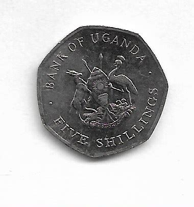 UGANDA 5 Shillings 1987 RARE COIN E 23 I 24 Indian Hobby Club