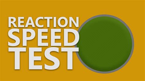 Reaction Speed Test - YouTube
