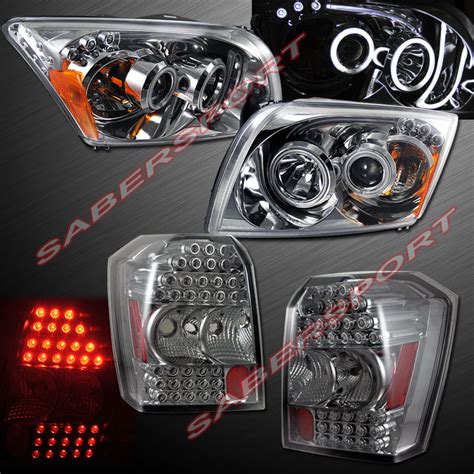 Purchase 06 08 DODGE CALIBER CCFL HALO PROJECTOR HEADLIGHTS BLACK