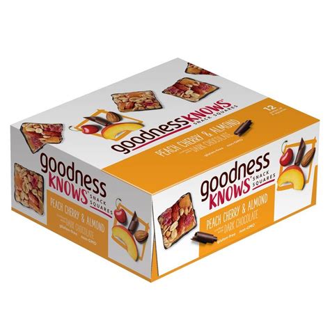 Goodnessknows Peach Cherry Almond And Dark Chocolate Gluten Free Snacks