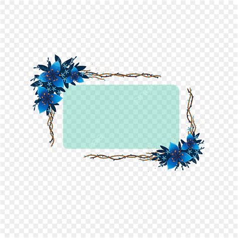 Blue Flower Borders Png Picture Blue Flower Border Png Spring Flower