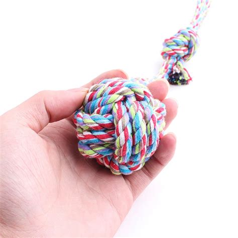 Cotton Rope toy Multicolor For Dog Knot Cotton Chew Knot Toy Durable ...