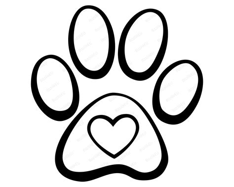 Heart Paw Print SVG | Dog paw print, Cat paw print, Pet paw print