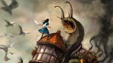 illustration, video games, artwork, dragon, Alice Madness Returns ...