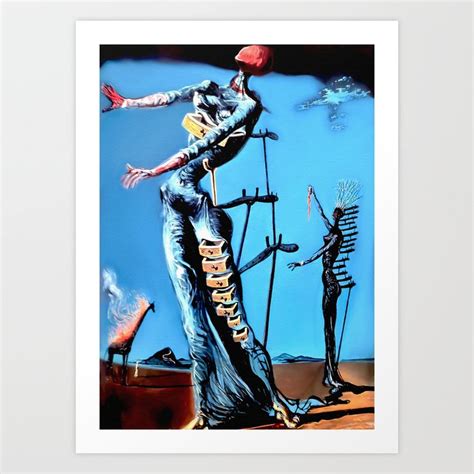 Dali The Burning Giraffe Artwork Art Print By Artorama Shop