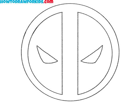 How To Draw Deadpool Logo Easy Drawing Tutorial For Kids