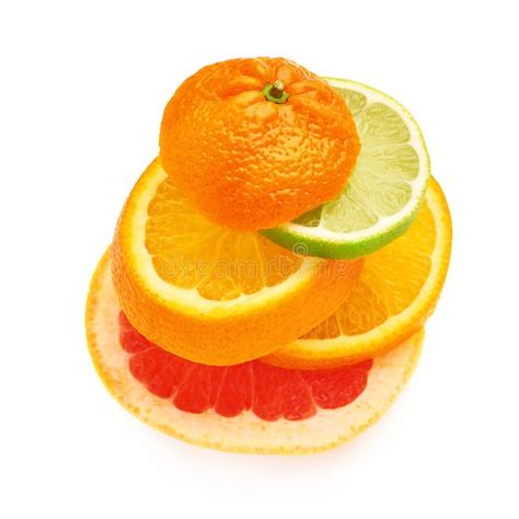 Stack Of Citrus Fruit Slices Stock Image Image Of Citrus Round